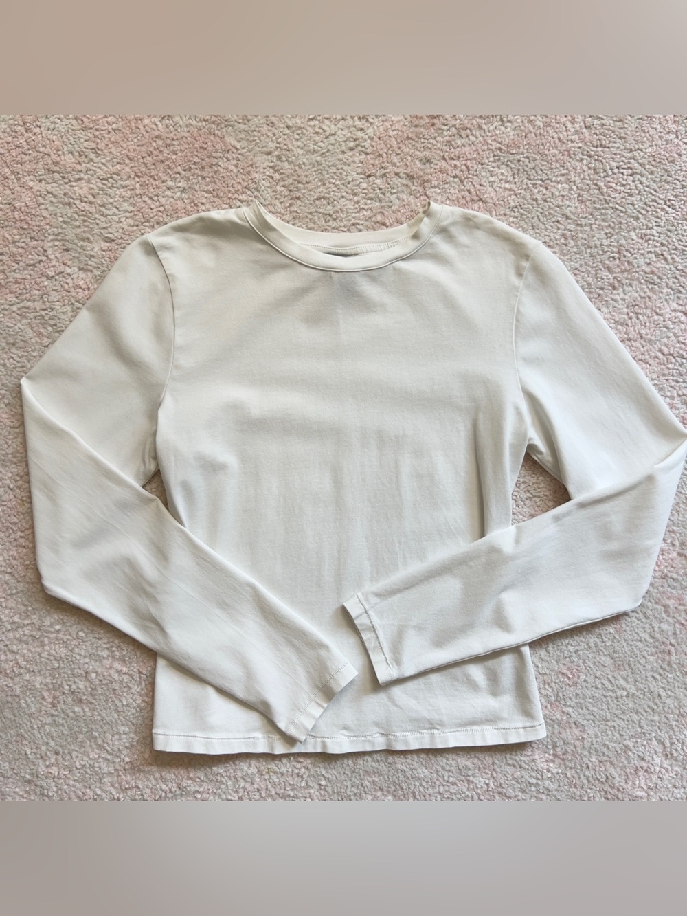 Women's Long Sleeve Crewneck Tee - White